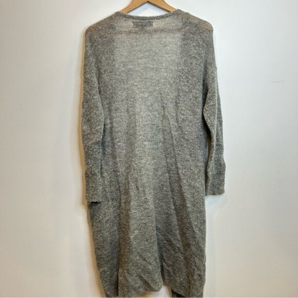 Only long sleeve ultra long cardigan mohair blend grey - Picture 5 of 6